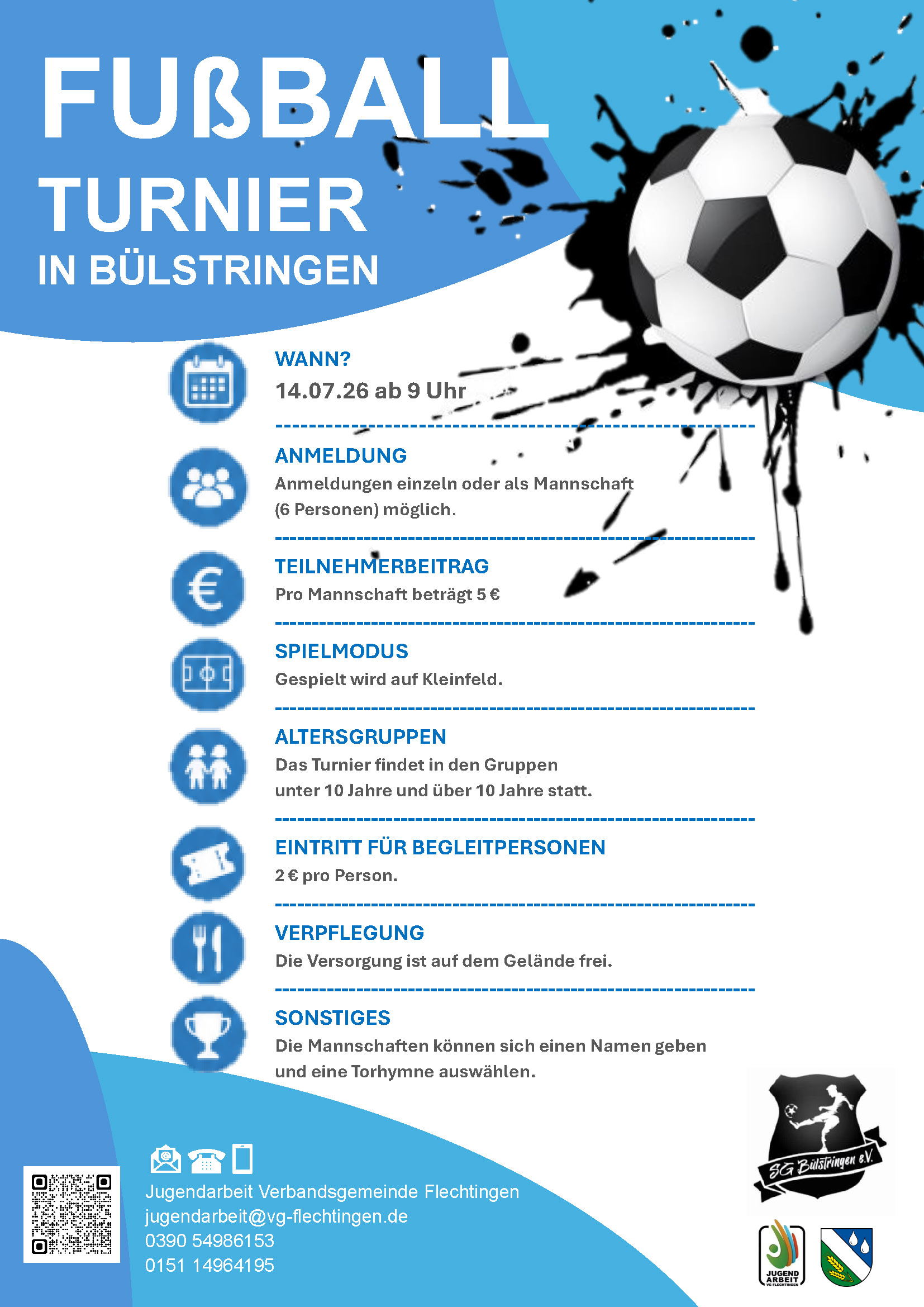 Informationsblatt Fußballturnier in Bülstringen