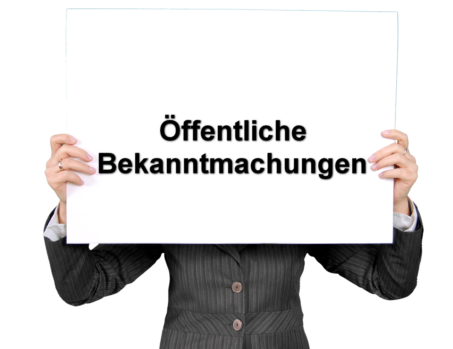 Verlinkung führt zu Seite "Bekanntmachungen"