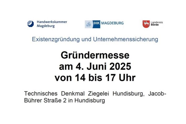 Gründermesse des Landkreis Börde am 4. Juni 2025