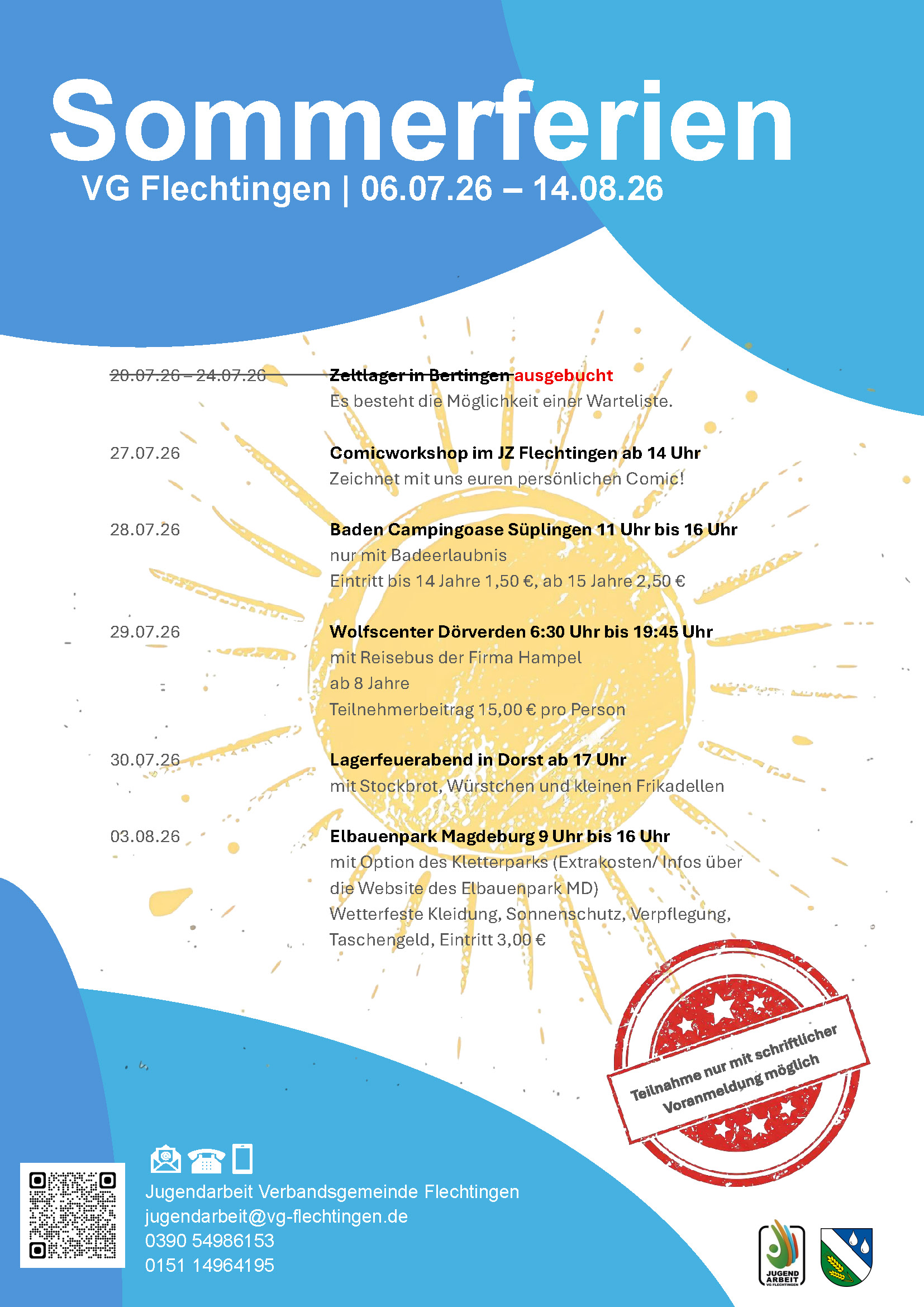 Sommerferien Programmplan VG Flechtingen 2026